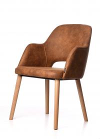 AC070T Sorbet Chair  With Tapered Oak Legs