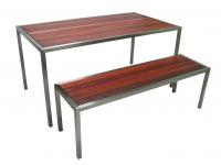 AT618OD Inlet Bench Table Seat Setting  Slats Lengthways