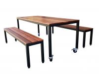 AT644OD Seascape Castor Bench Table  Seat Setting
